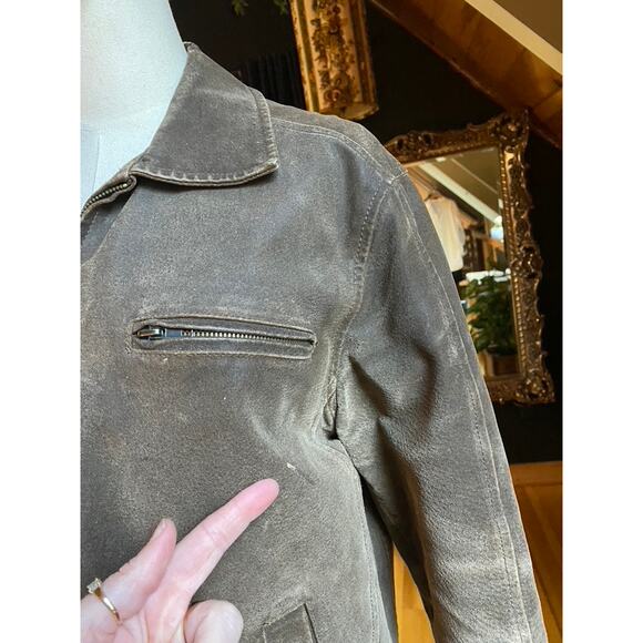 Oiled Leather Jacket Vintage - Picture 4 of 10
